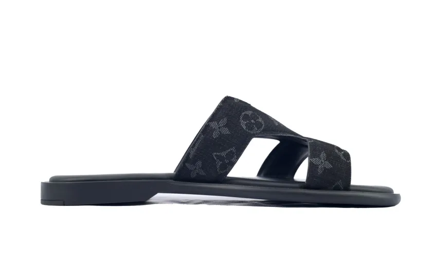 Bstsneaker- Louis Vuitton Oasis Black Cloth Slippers
