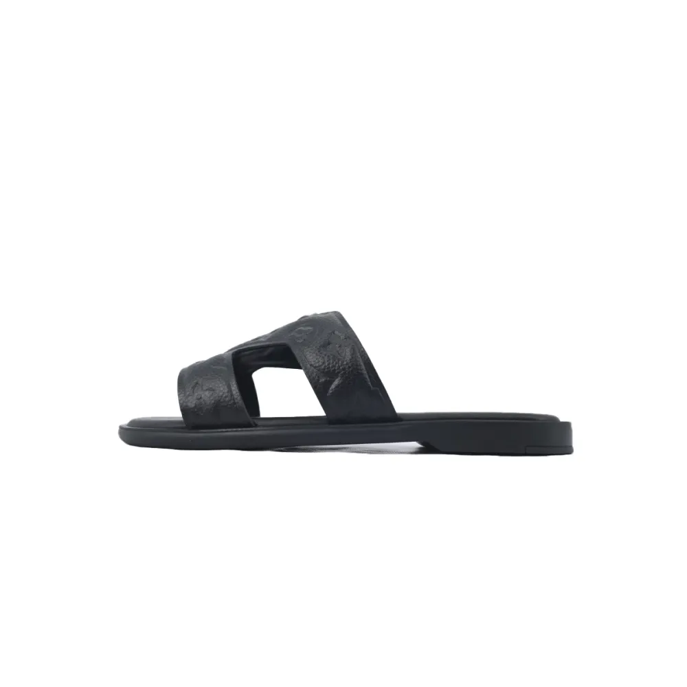 Bstsneaker- Louis Vuitton Oasis Black Embossing Slippers