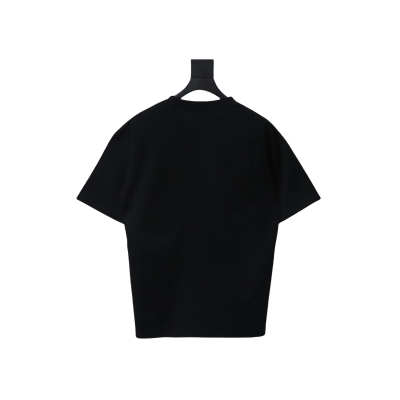 Bstsneaker-Moncler Flocked Cotton T-shirt Black 120 02
