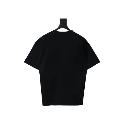 Bstsneaker-Moncler Flocked Cotton T-shirt Black 120 02