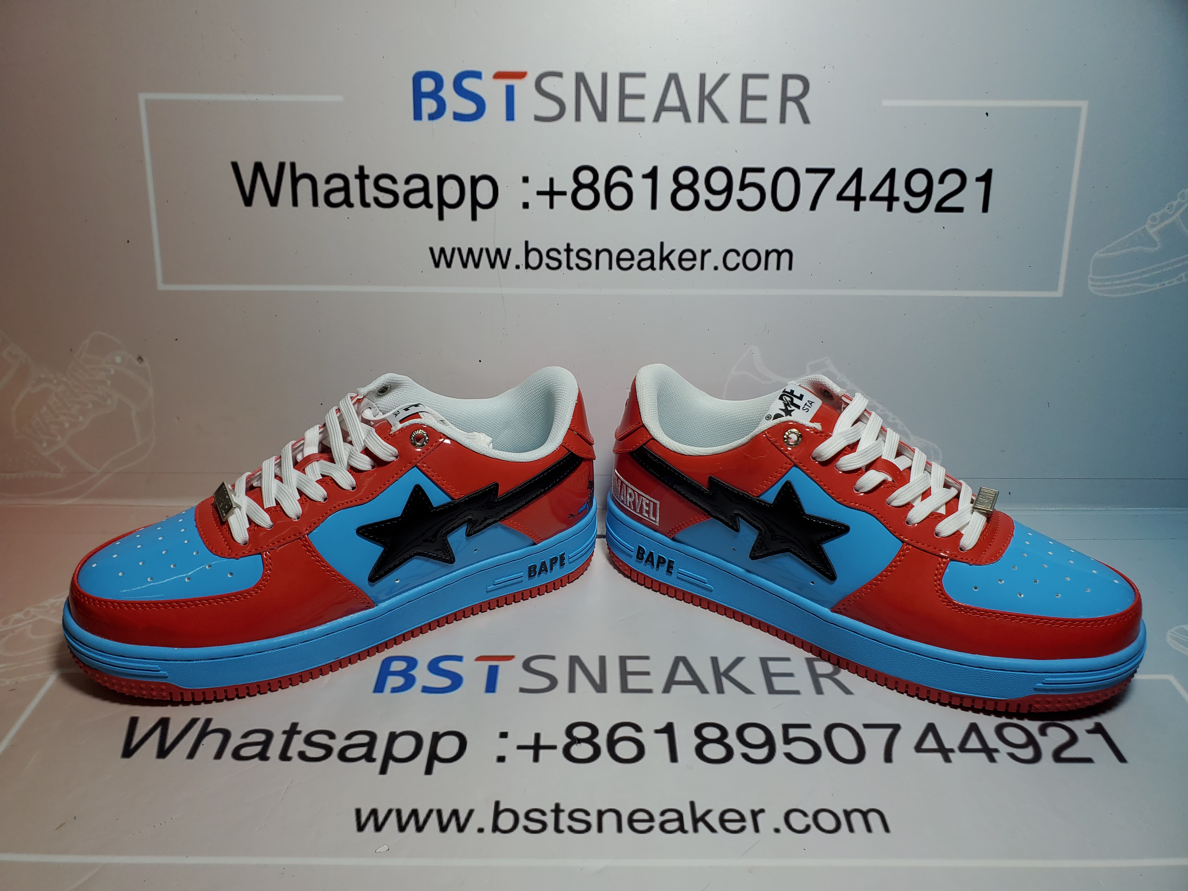 Bstsneaker-A Bathing Ape Bape Sta Marvel Comics Spider-Man Red 1I73-191-916