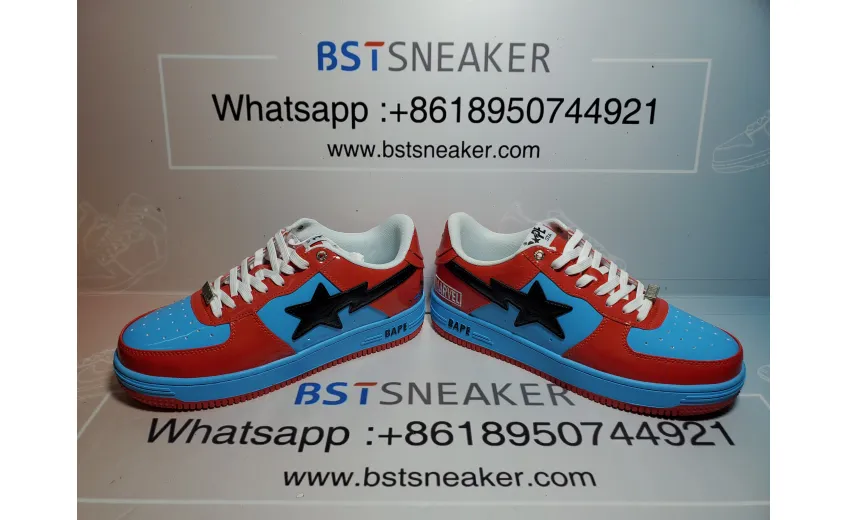 Bstsneaker-A Bathing Ape Bape Sta Marvel Comics Spider-Man Red 1I73-191-916