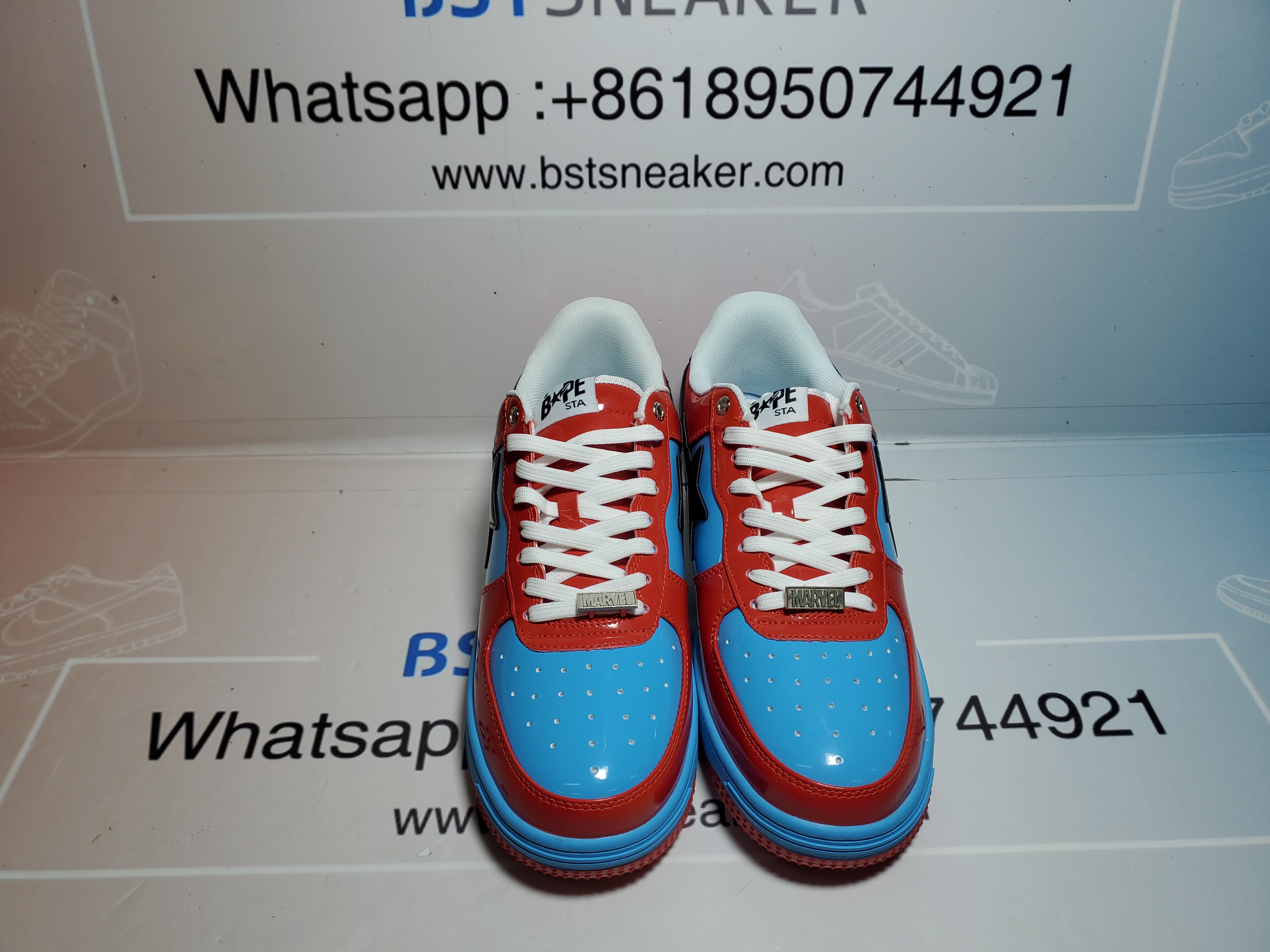 Bstsneaker-A Bathing Ape Bape Sta Marvel Comics Spider-Man Red 1I73-191-916