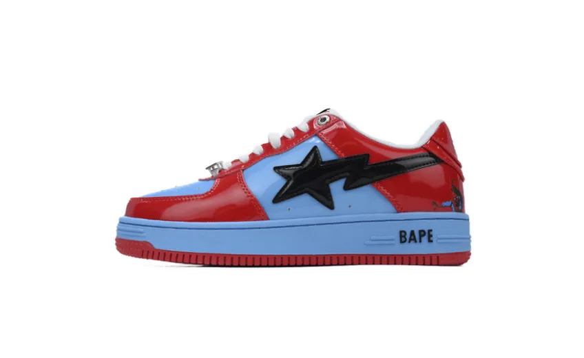 Bstsneaker-A Bathing Ape Bape Sta Marvel Comics Spider-Man Red 1I73-191-916