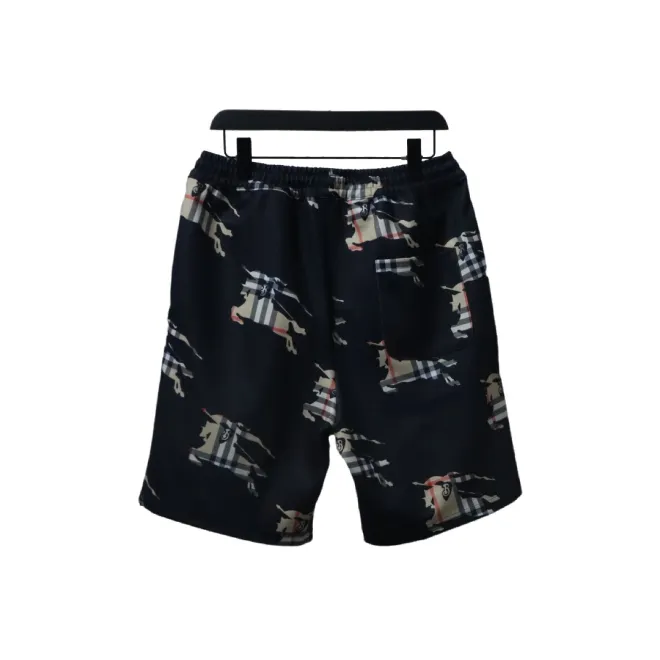 Bstsneaker- Burberry Check Horse Print Shorts 200