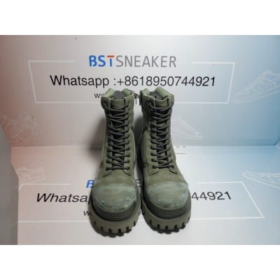 Bstsneaker-Balenciaga Strike 2MM Lace-up Boots in Military Green 02