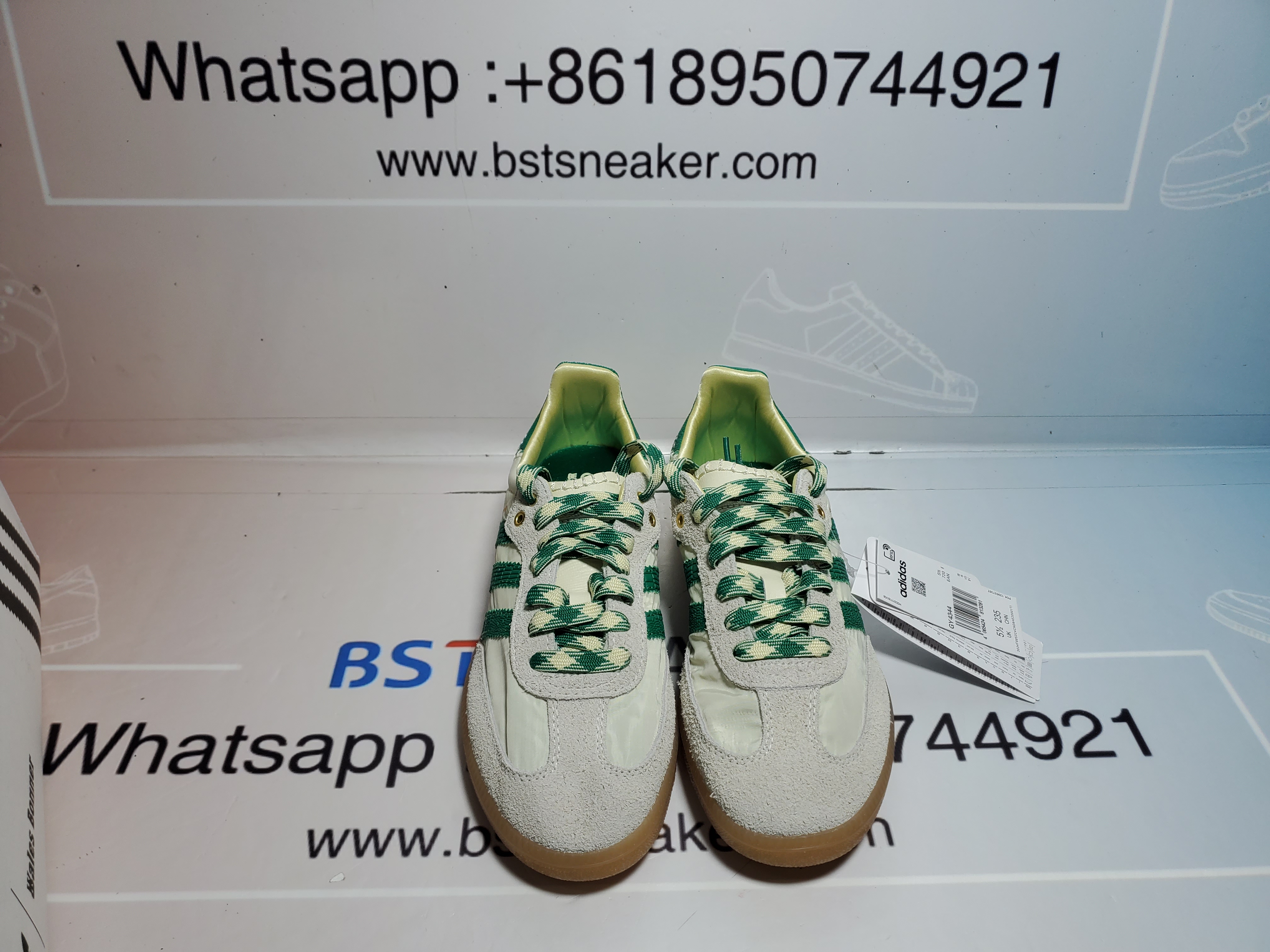 Bstsneaker-Wales Bonner x adidas Originals SAMBA White Green GY4344