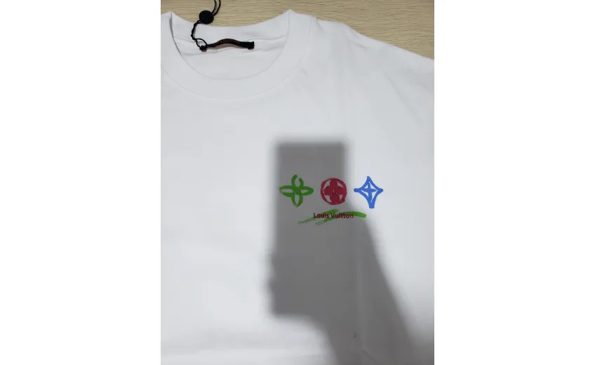 Bstsneaker-Louis Vuitton logo print White T-shirt 120