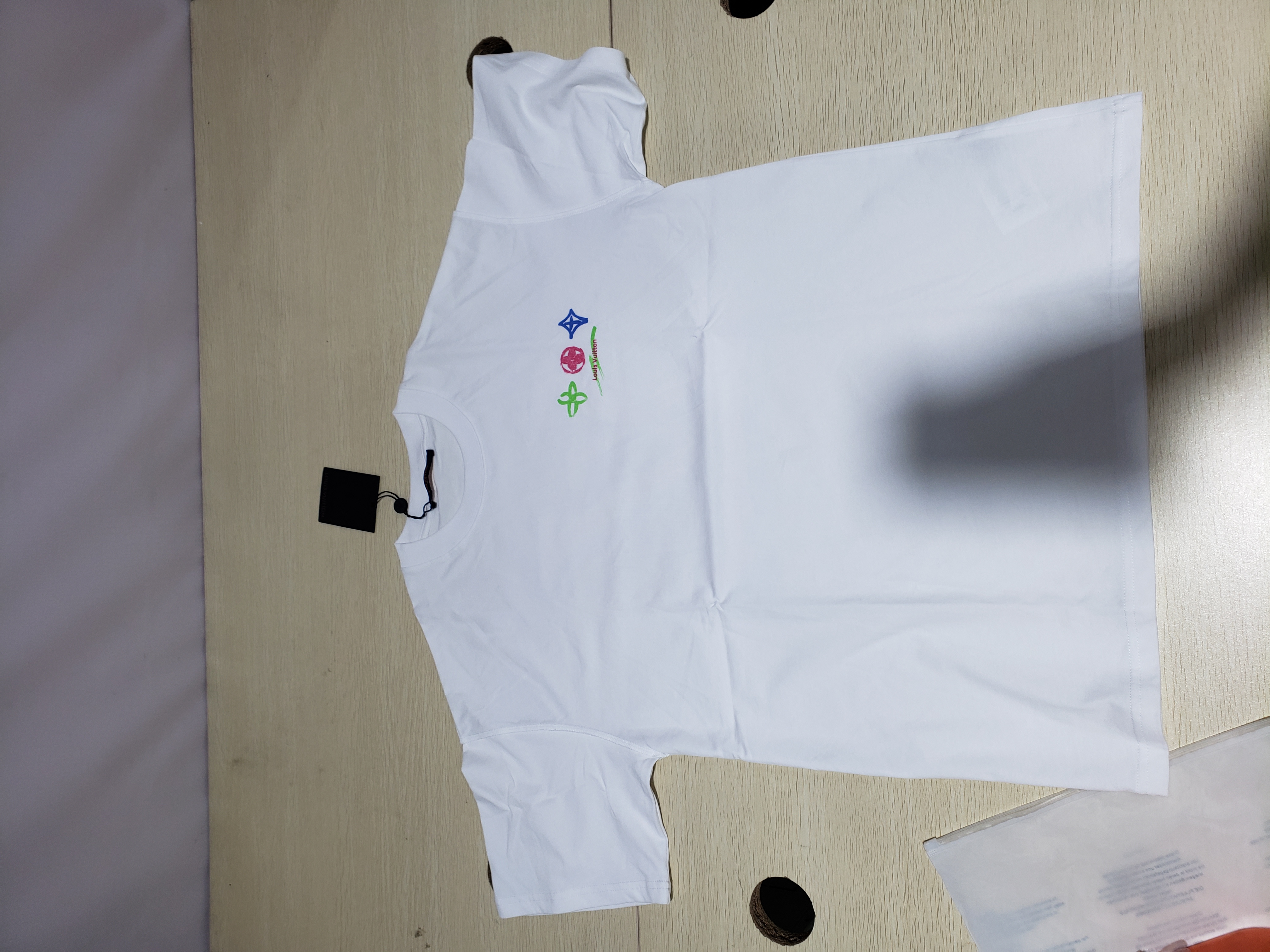 Bstsneaker-Louis Vuitton logo print White T-shirt 120