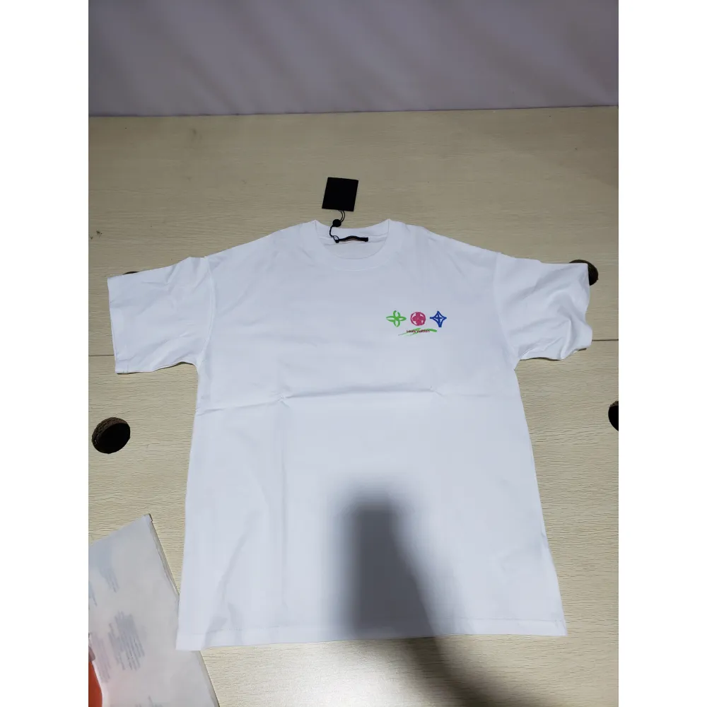 Bstsneaker-Louis Vuitton logo print White T-shirt 120