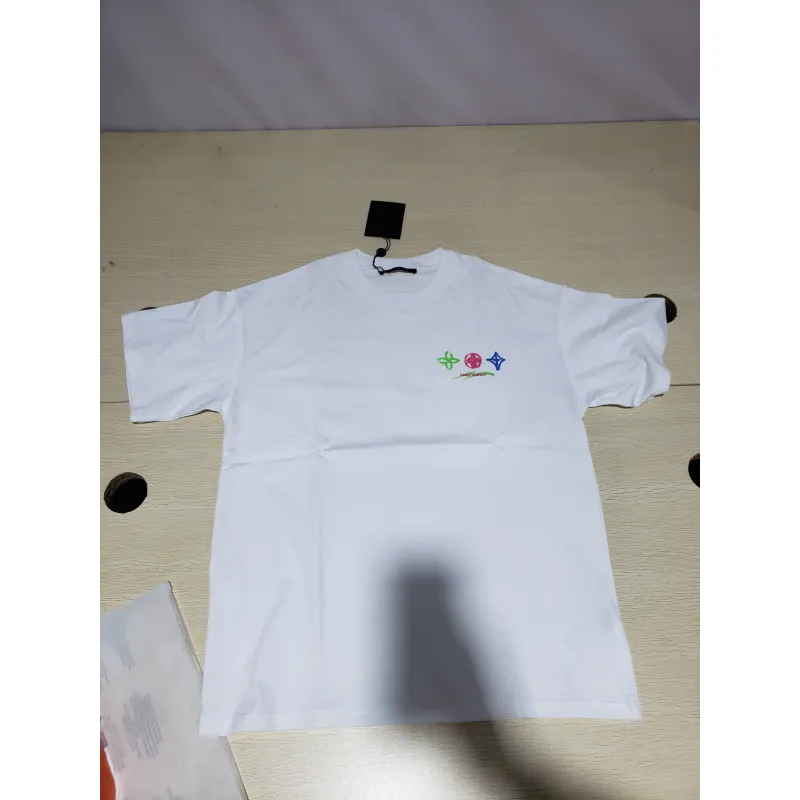 Bstsneaker-Louis Vuitton logo print White T-shirt 120