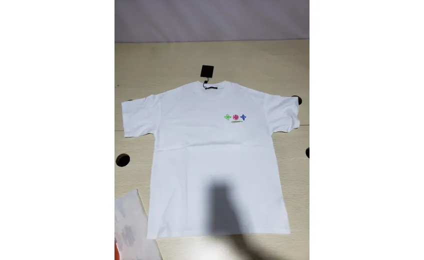 Bstsneaker-Louis Vuitton logo print White T-shirt 120