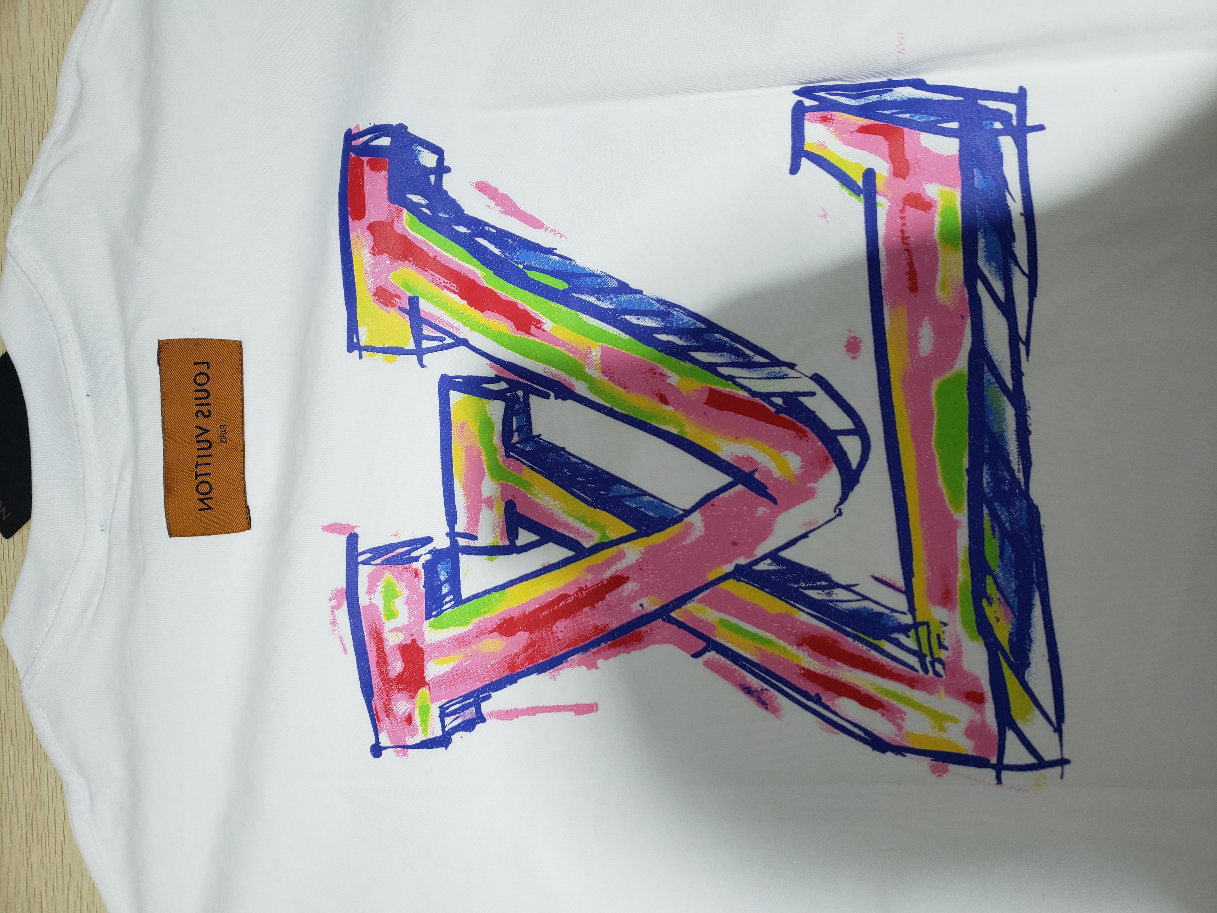 Bstsneaker-Louis Vuitton logo print White T-shirt 120