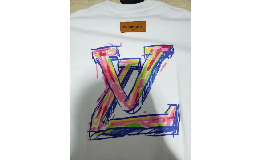 Bstsneaker-Louis Vuitton logo print White T-shirt 120