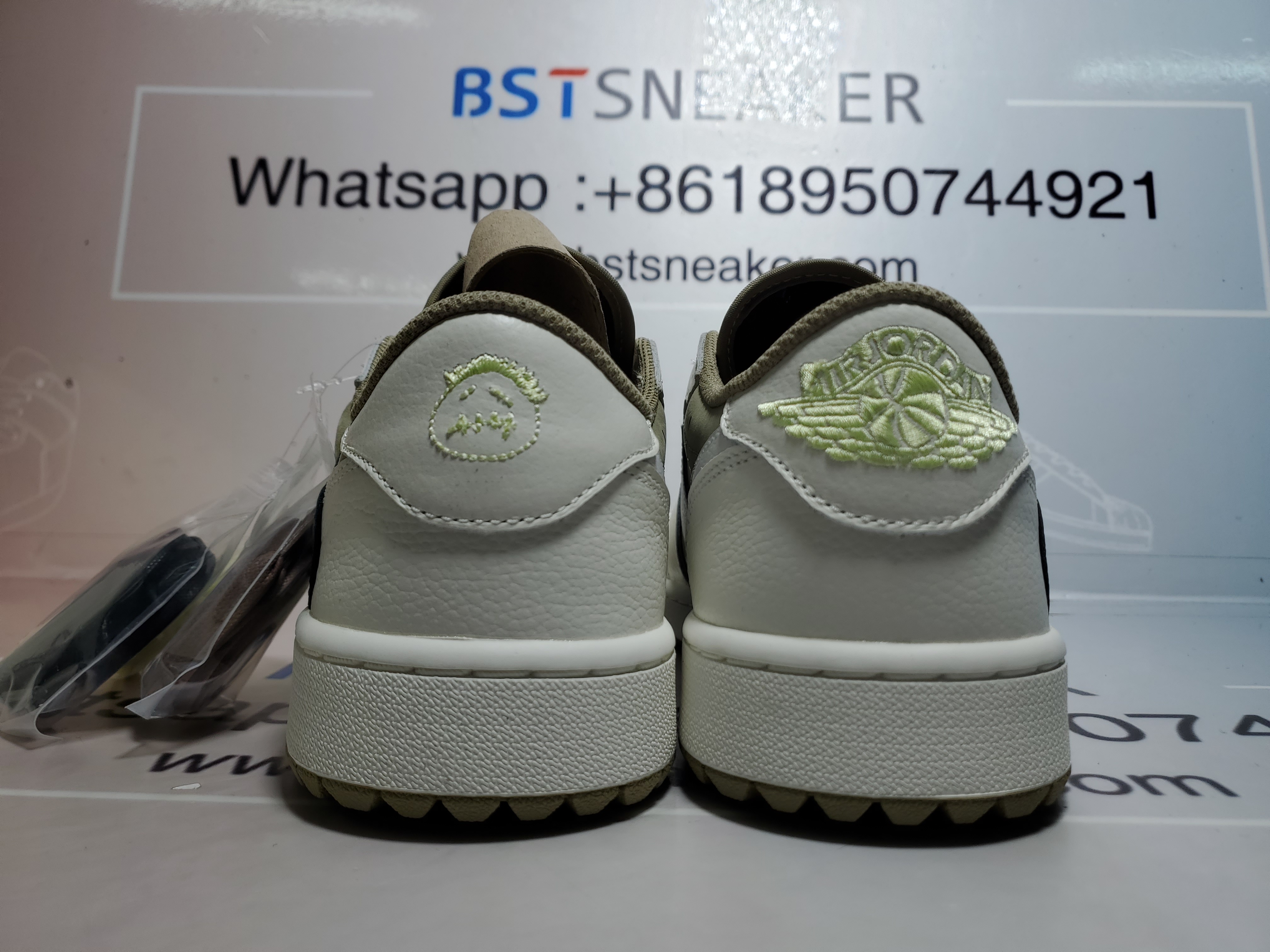 Bstsneaker-Air Jordan 1 Retro Low Golf Travis Scott Neutral Olive FZ3124-200 