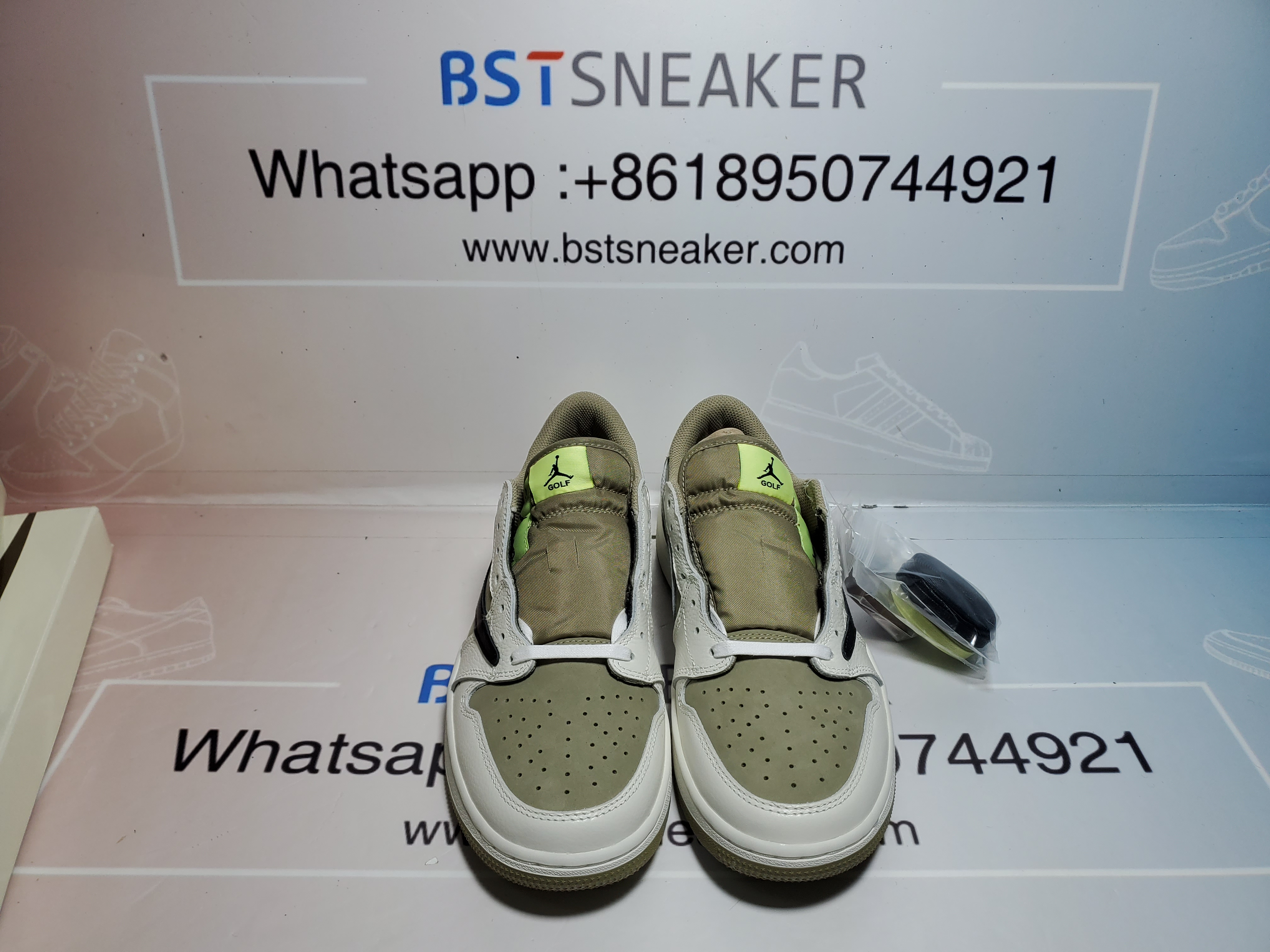 Bstsneaker-Air Jordan 1 Retro Low Golf Travis Scott Neutral Olive FZ3124-200 