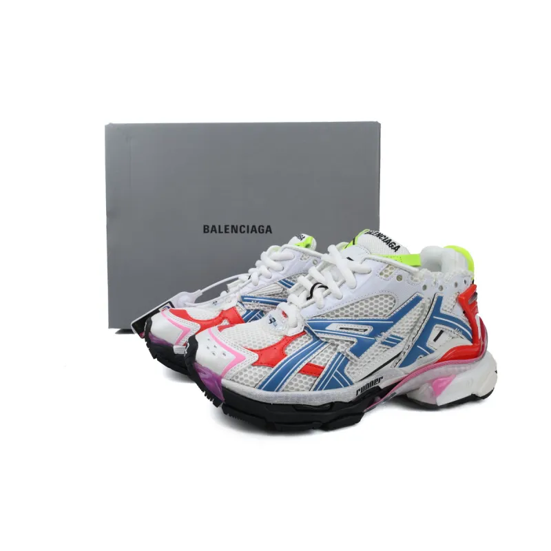 Bstsneaker-Balenciaga Runner Sneaker White Multi-Color 677402 W3RB6 9645