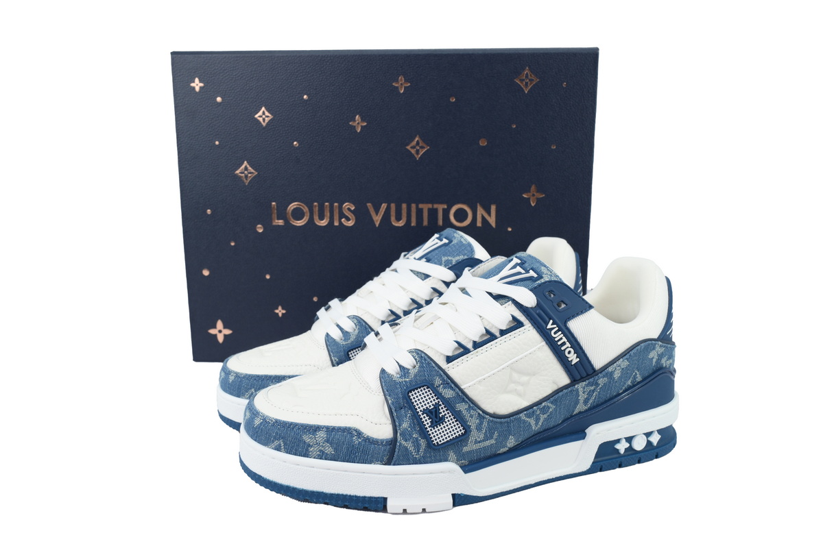 Bstsneaker- Louis Vuitton Top Chip Blue Skate (NFC) (One size larger)