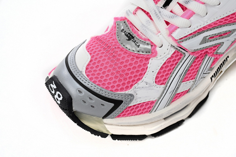 Bstsneaker-Balenciaga Runner White Fluo Pink (Women's) 677402 W3RBN 9155