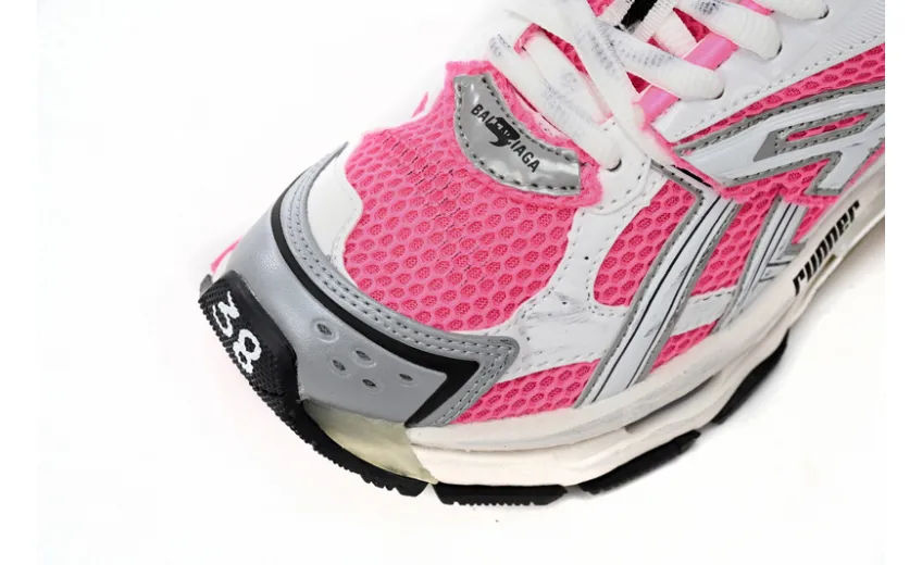 Bstsneaker-Balenciaga Runner White Fluo Pink (Women's) 677402 W3RBN 9155