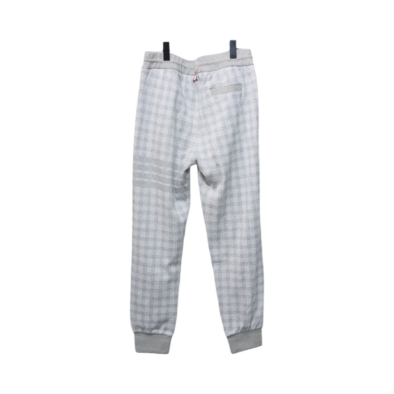 Bstsneaker-Thom Browne Grey Checked Jacquard Track Pants 120