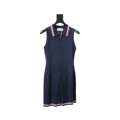 Bstsneaker-Thom Browne Women's Pleated Striped Stretch-knit Mini Dress 200 01