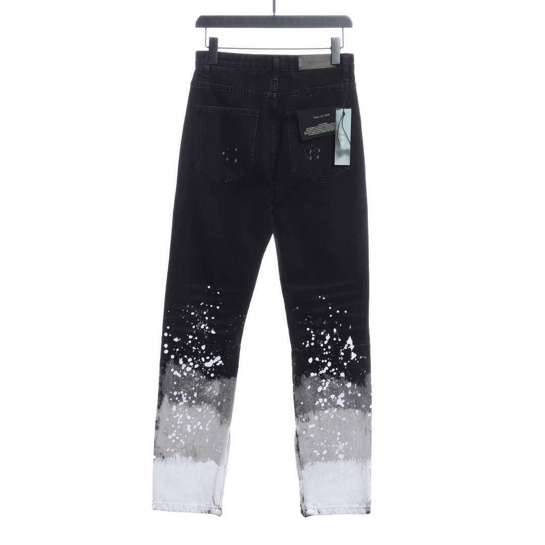 Bstsneaker-Fear of God Ink-splashed Zipper Jeans 210