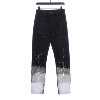 Bstsneaker-Fear of God Ink-splashed Zipper Jeans 210 01