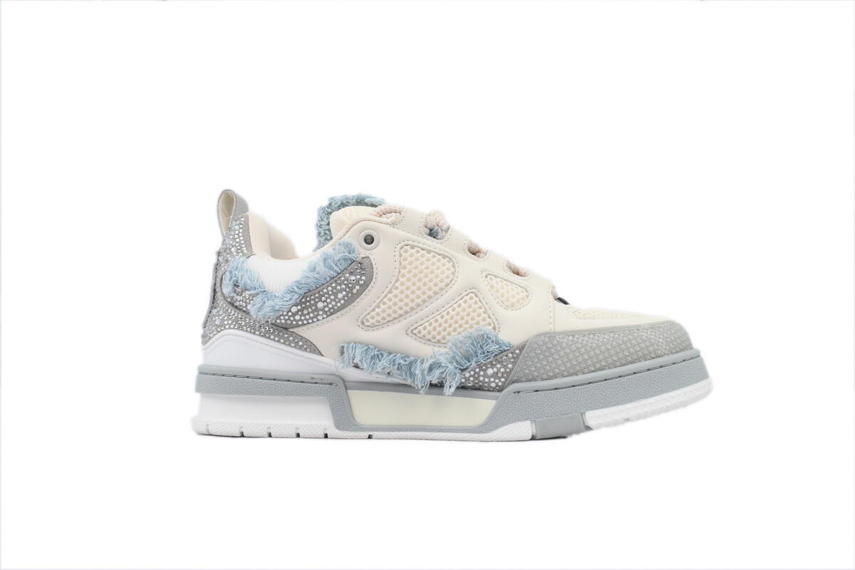 Bstsneaker-Louis Vuitton LV Horse Hair Gray White Diamond