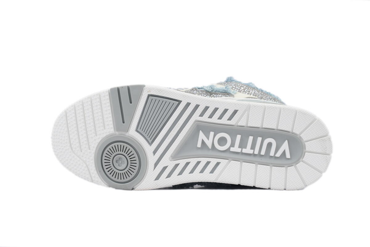 Bstsneaker-Louis Vuitton LV Horse Hair Gray White Diamond