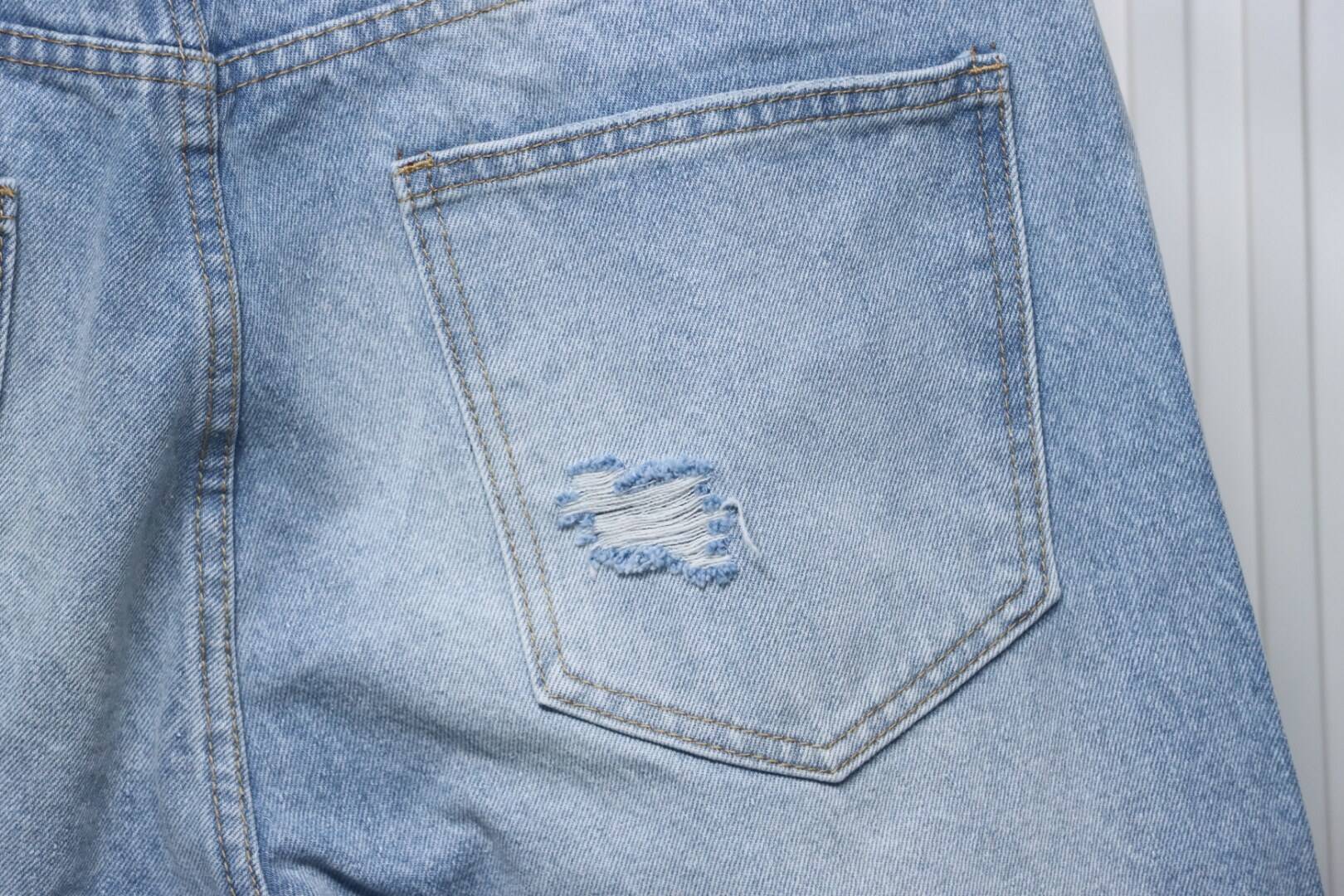 Bstsneaker-Maison Margiela Ripped Denim Shorts 180