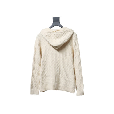 Bstsneaker-Ralph Lauren 25FW Knitted Zip-up White Hoodie 200 02