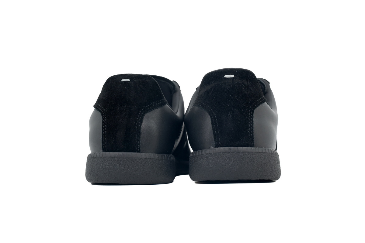 Bstsneaker-Maison Margiela Black Replica Leather Suede Low-Top Sneakers