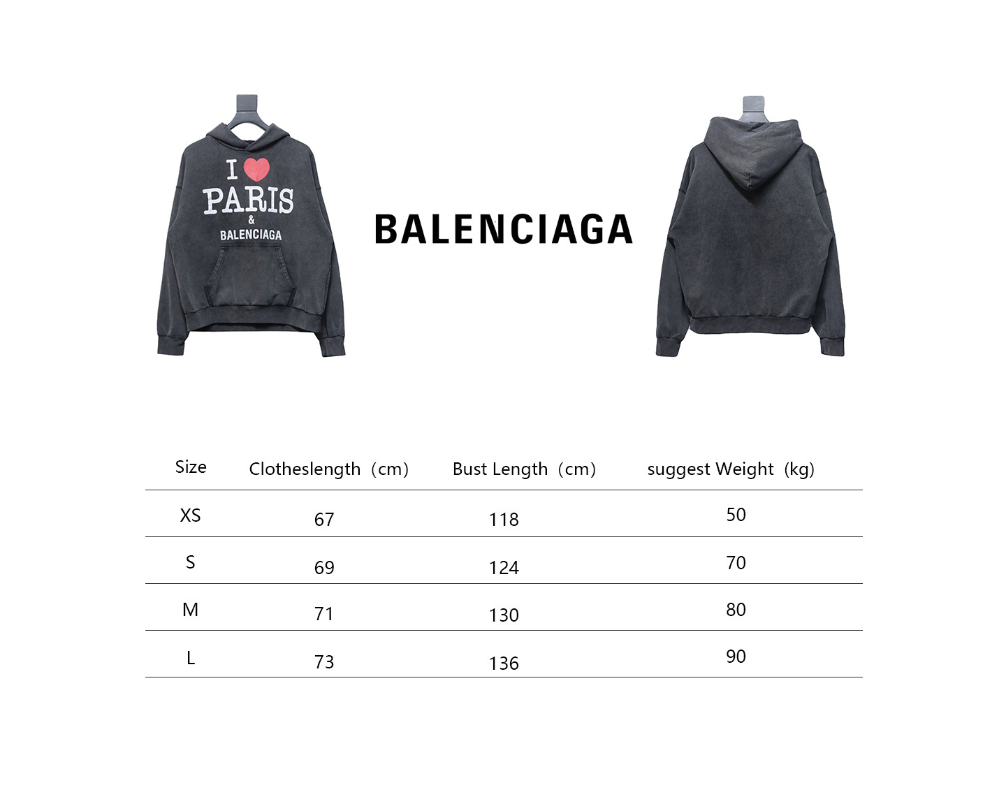 Bstsneaker-Balenciaga Paris Hoodie 240