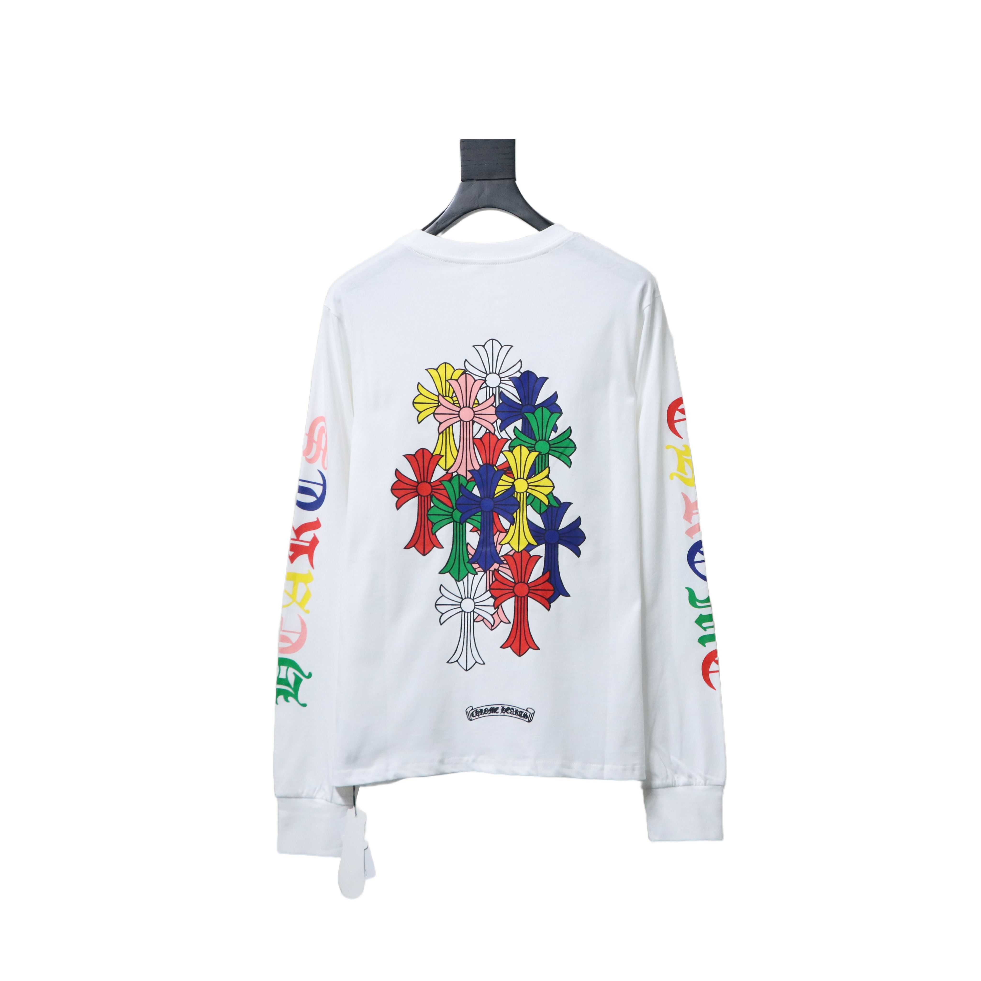 Bstsneaker-Chrome Hearts Multicolor Cross Logo L/S T-Shirt White 160