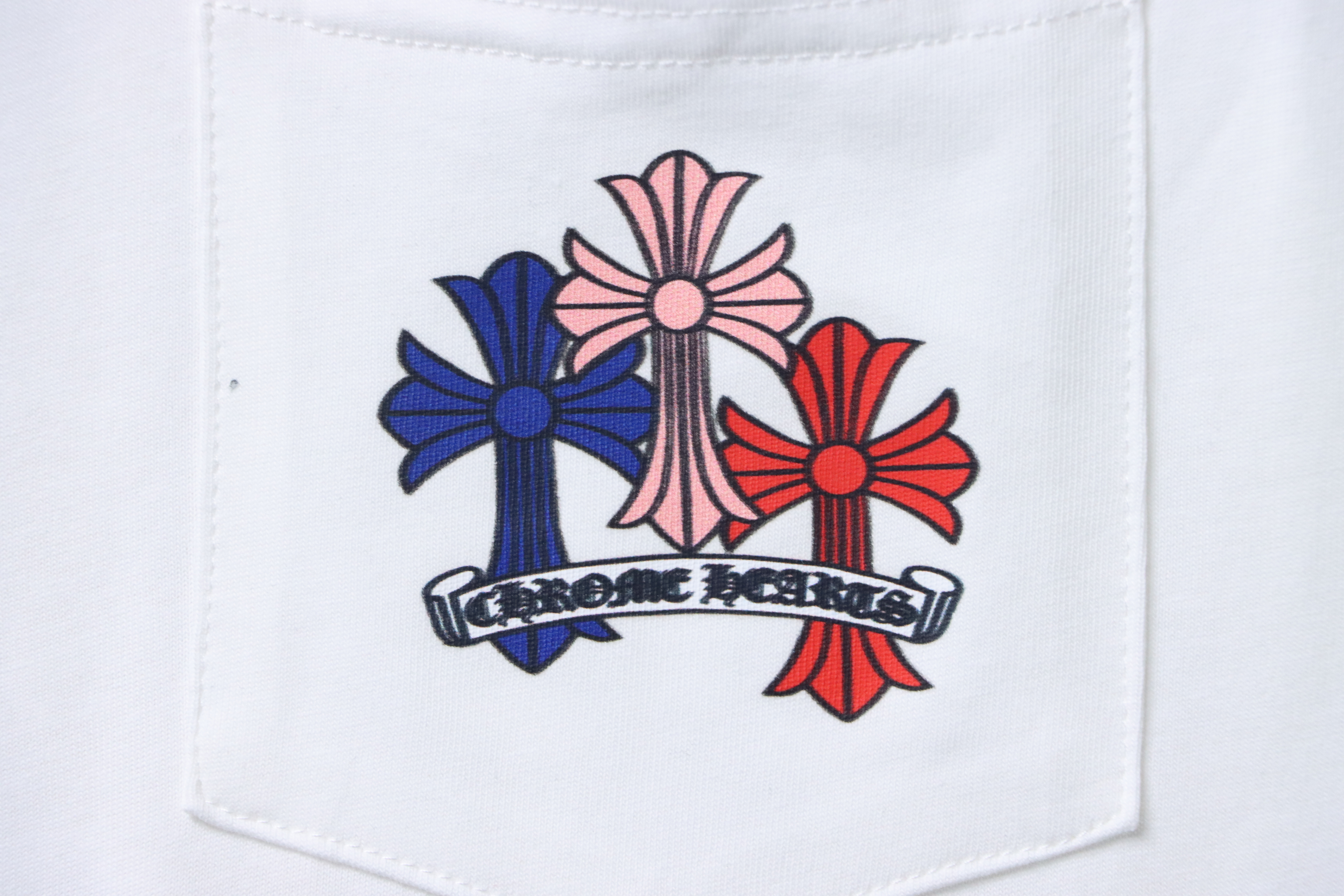 Bstsneaker-Chrome Hearts Multicolor Cross Logo L/S T-Shirt White 160