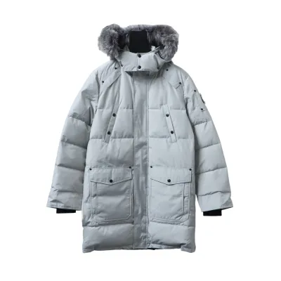 Bstsneaker-Moose Knuckles Onyx Shearling  Big Ridge Parka Grey