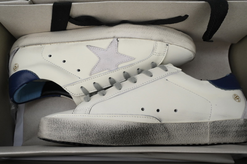 Bstsneaker-Golden Goose Super-Star White Navy Blue Heel Tab GMF00360-F003184-81753