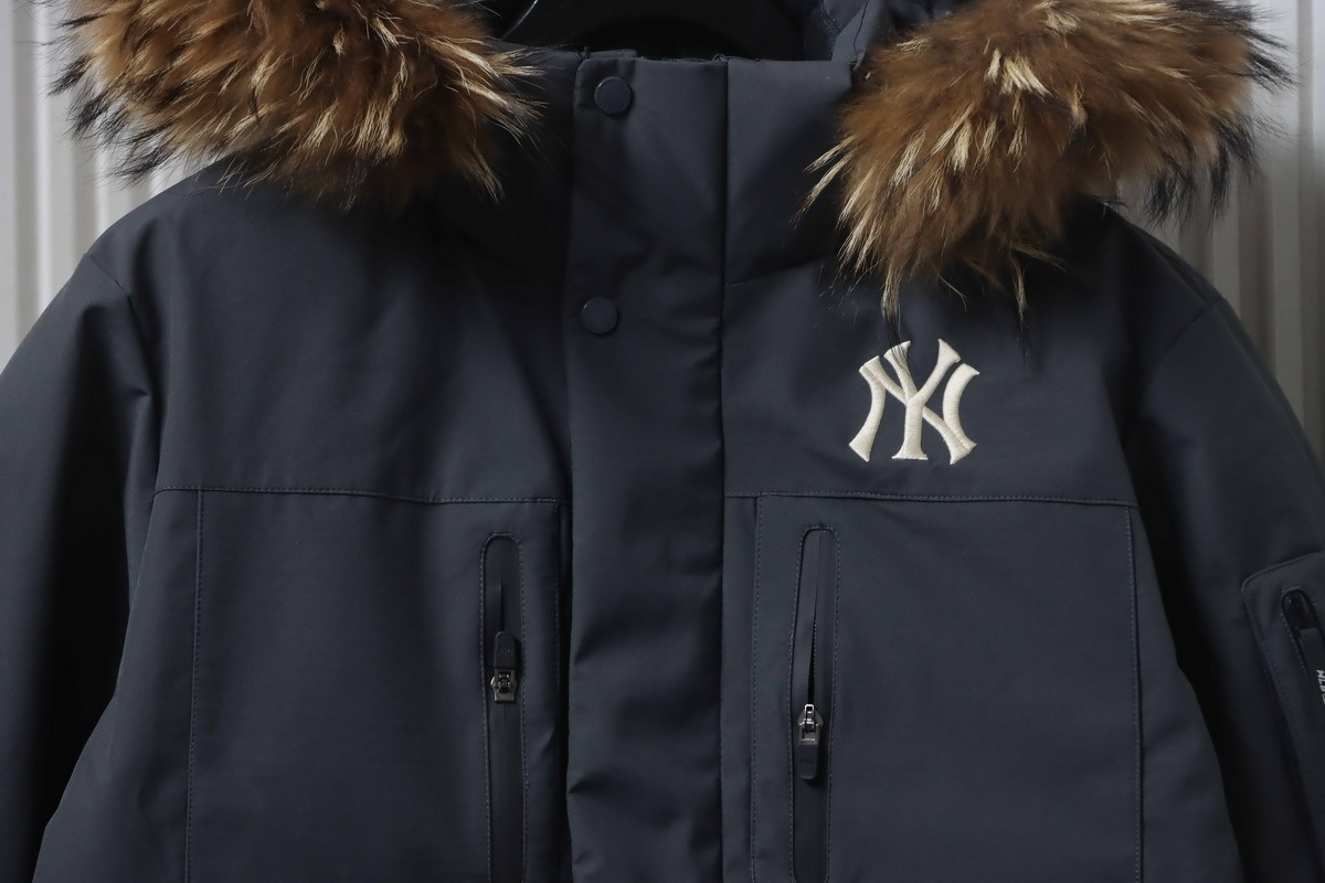 Bstsneaker- MLB Fur Collar Jacket  Grey