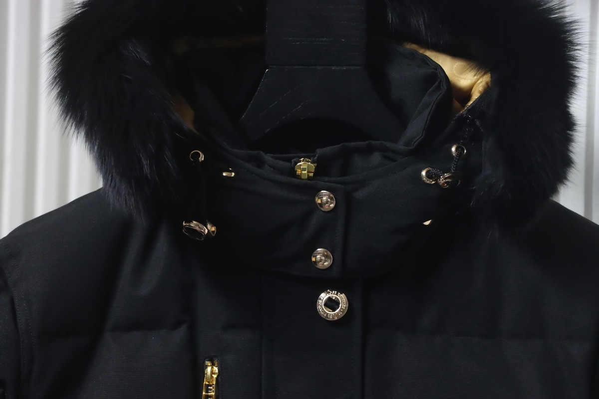 Bstsneaker-Moose Knuckles Women Gold Series Shearling 3Q Jacket-Black
