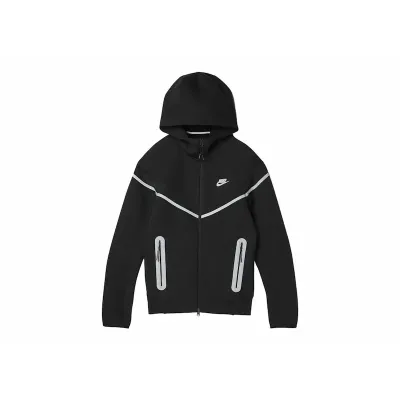 Bstsneaker- Nike Sportswear Tech Fleece Full-Zip Hoodie & Joggers Black Set 01