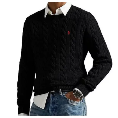 Bstsneaker- Polo Ralph Lauren Cable Knit Sweaters Black 180 02