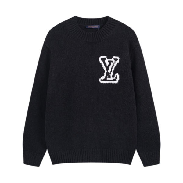 Bstsneaker-Louis Vuitton LV Intarsia Crewneck Sweater Black