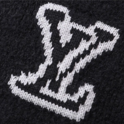 Bstsneaker-Louis Vuitton LV Intarsia Crewneck Sweater Black 02