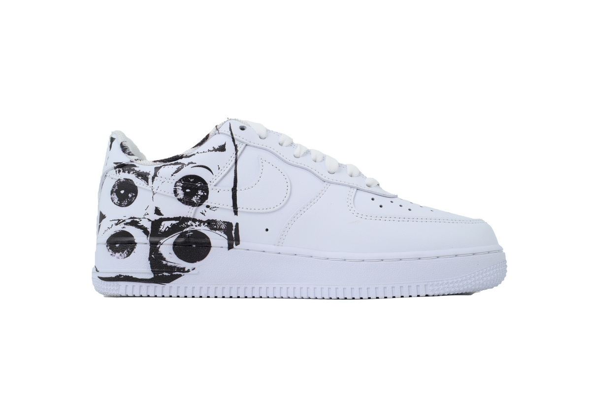Bstsneaker-Supreme x Comme des Garçons SHIRT x Nike Air Force 1 Low 'Eyes' 923044-100