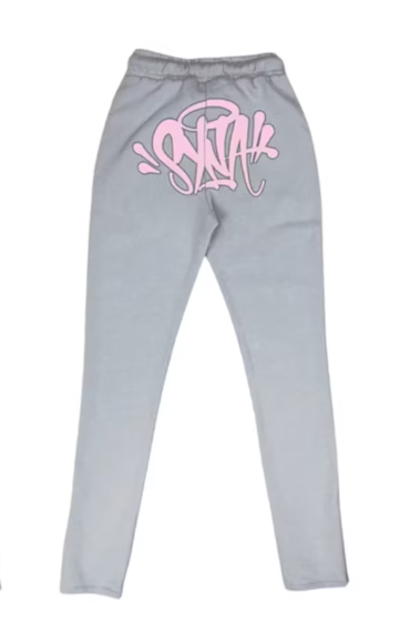 Bstsneaker-Syna Syna Logo Tracksuit Grey/Pink (Hoodie + Sweatpants) 340
