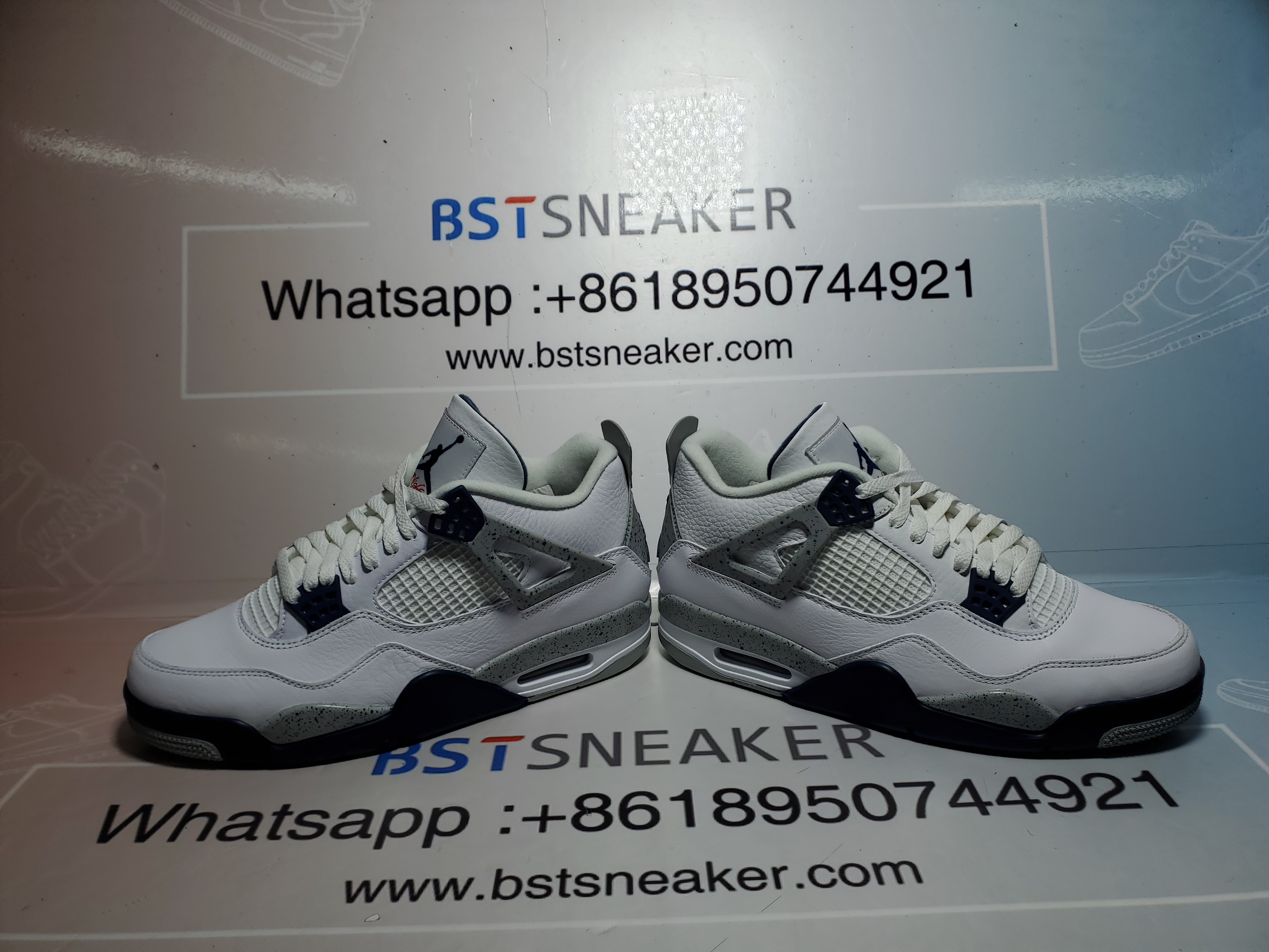 Bstsneaker- Air Jordan 4 Retro White Midnight Navy DH6927-140  