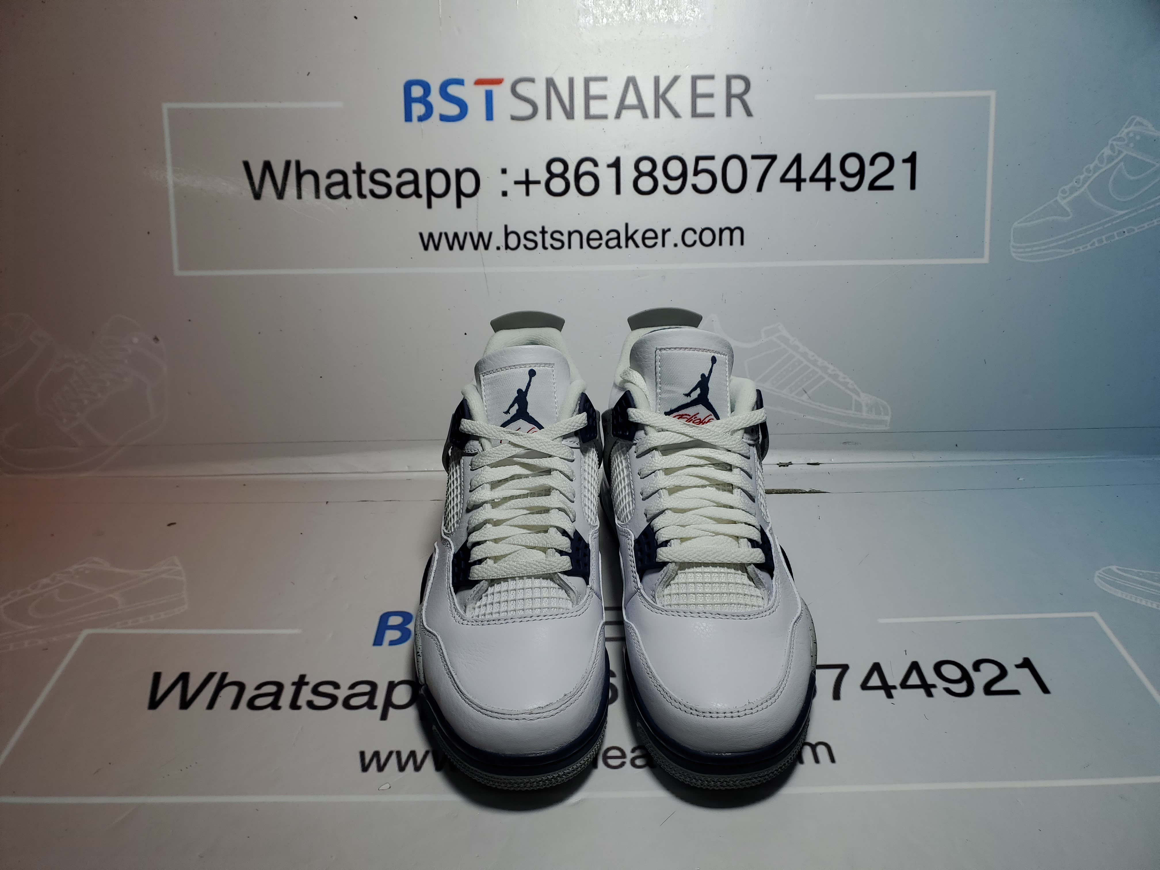 Bstsneaker- Air Jordan 4 Retro White Midnight Navy DH6927-140  