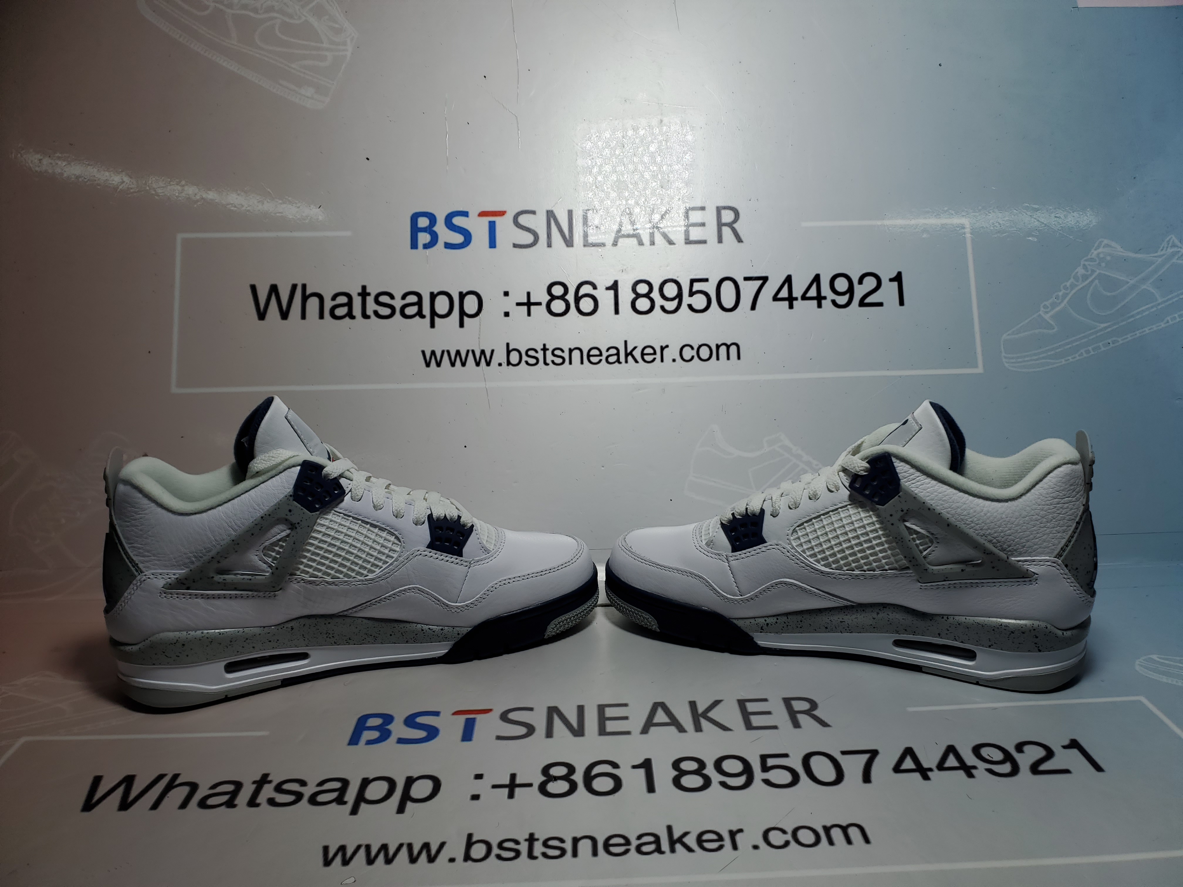 Bstsneaker- Air Jordan 4 Retro White Midnight Navy DH6927-140  