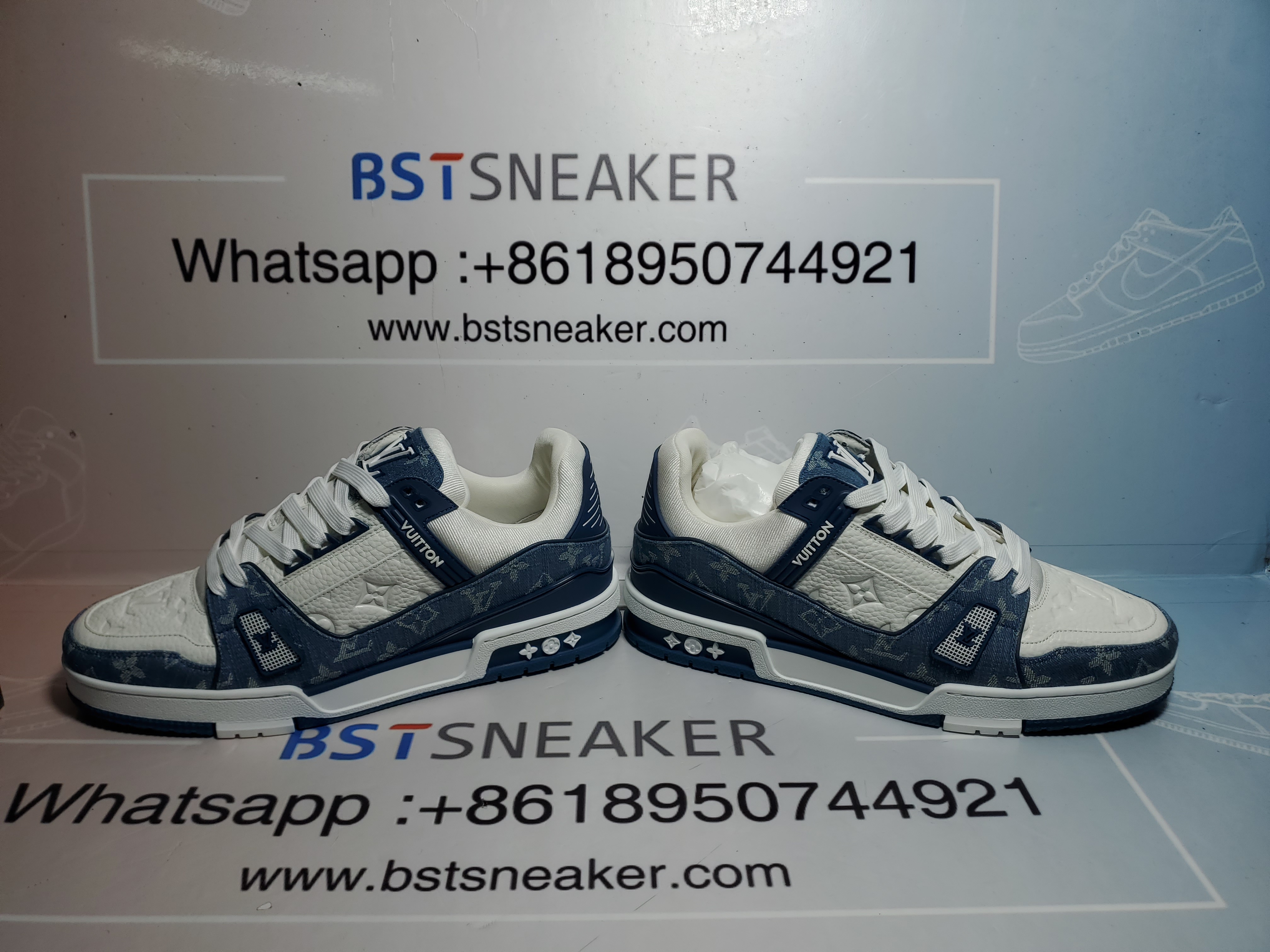 Bstsneaker- Louis Vuitton Top Chip Blue Skate (NFC) (One size larger)